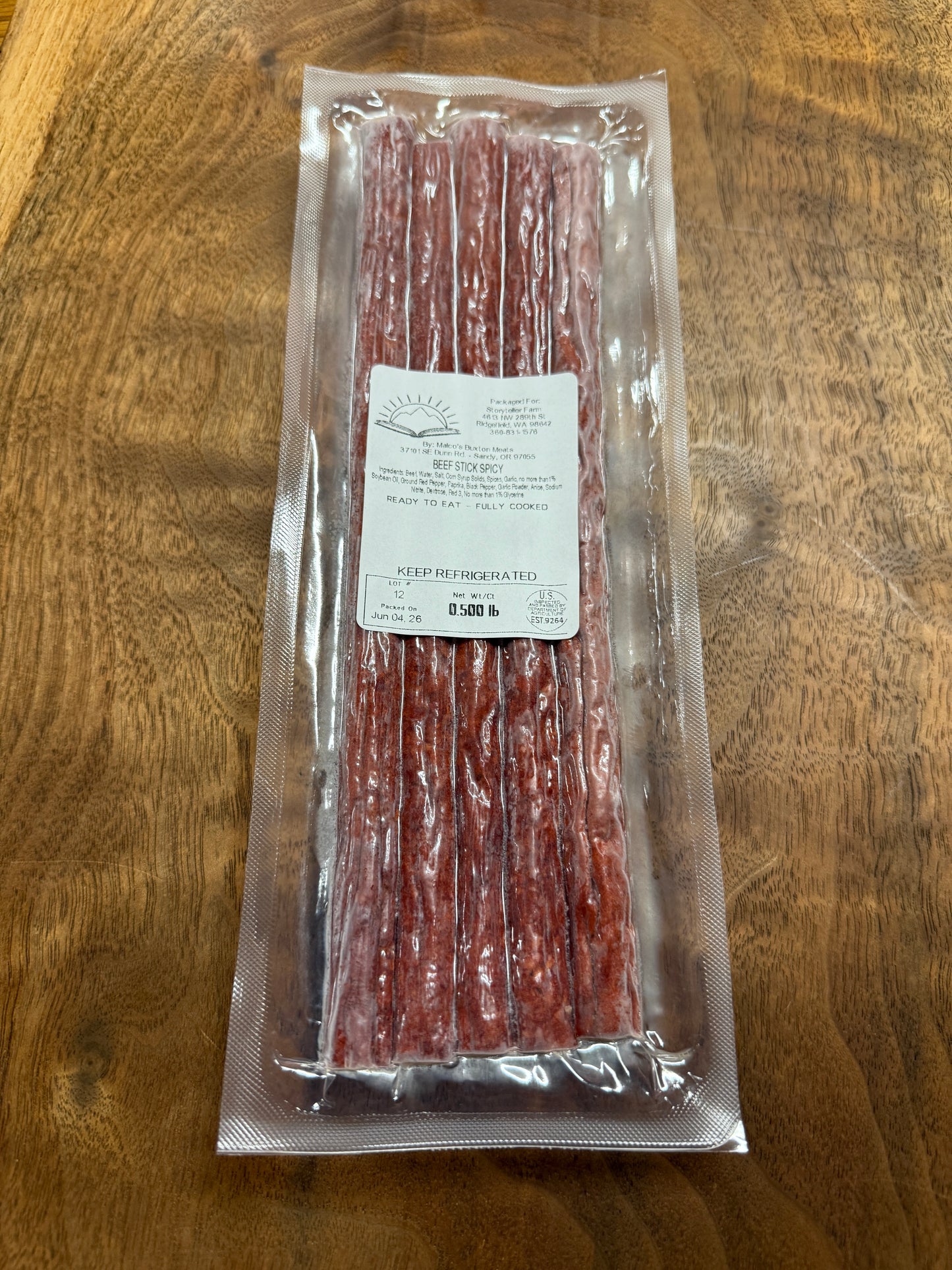 USDA Grass-Fed Beef Spicy Pepperoni Sticks